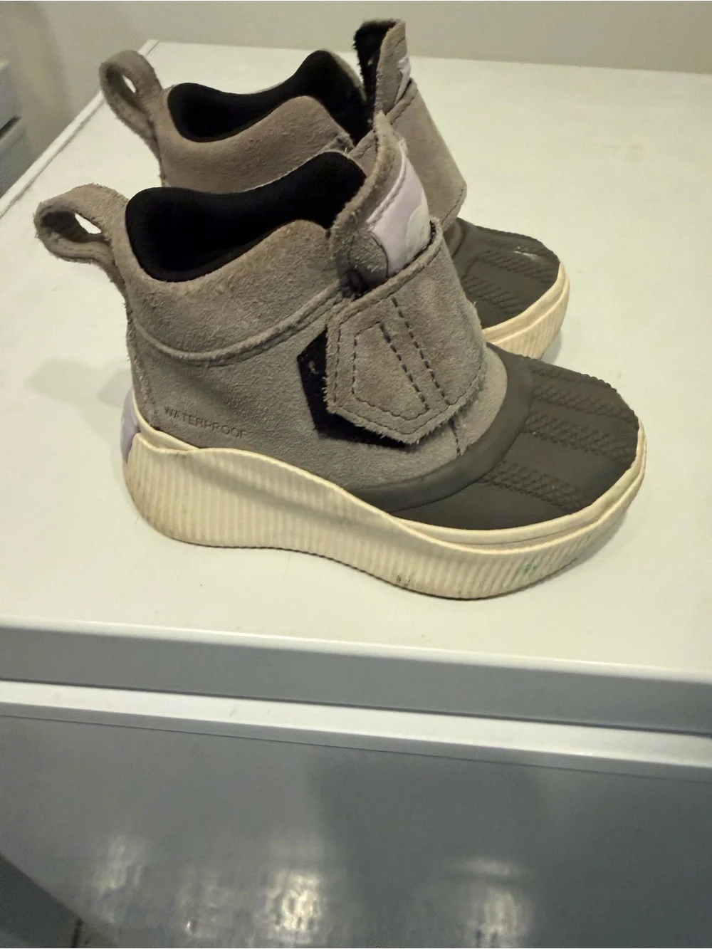 Sorel Kids Grey Waterproof Suede & Rubber Boots